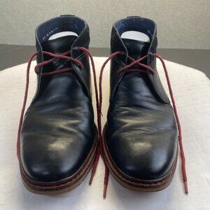 Cole Haan Men's US 10M Black Leather Chukka Desert Ankle Casual Boots C11766